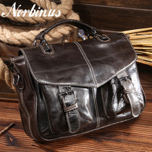 Norbinus Luxury Brand Designer Women Bag Vintage Female Genuine Leather Handbags Real Cowhide Messenger Shoulder Bag Travel Tote 2024 - buy cheap