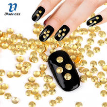 Blueness золотые серебряные 2 цвета медные гвозди шпильки Блестящий металлический круглый дизайн Подвески 3D украшения для ногтей товары для рукоделия 2024 - купить недорого