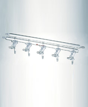 M290003 Manifold, High vacuum solid glass stopcocks, Number of ports:3  Overall width:300mm front-left and rear-left-right 2024 - buy cheap