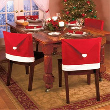 1 pçs capa de cadeira de natal não-tecido enfeites para casa jantar mesa cobre navidad natal decorações para casa 2024 - compre barato