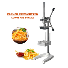 Cortador de patatas fritas Manual, máquina de patatas fritas con pie de aleación de aluminio, 3 cuchillas, procesador de cocina 2024 - compra barato