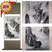 Venda quente chinês tradicional pintura parede imagem de seda pendurado rolo: alta paisagem de montanha para decoração de casa, 2 tamanho escolher 2024 - compre barato