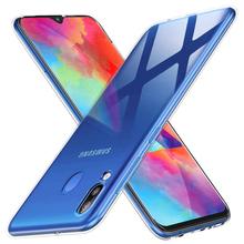 Задняя крышка для телефона Samsung Galaxy M10 M20 M30, ультра тонкий мягкий чехол из ТПУ с кристаллами, прочный чехол, чехол для телефона M 10 20 30 Funda 2024 - купить недорого