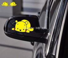 Aliauto 2 X Автомобильные украшения милый медведь отражающие зеркальные наклейки заднего вида автомобиля и наклейки для Chevrolet Cruze Volkswagen Skoda 2024 - купить недорого