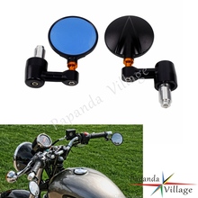 Universal Motorcycle 22mm 25mm Handlebar End Side Mirrors 7/8" 1/" Bar End Rear View Mirror for Harley Chopper Bobber Cruisers 2024 - buy cheap