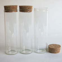 Tubo de vidro vazio com rolha, 360x50ml, garrafa de vidro transparente com rolha rolha de 50cc, recipiente transparente usado para exibição de jóias 2024 - compre barato