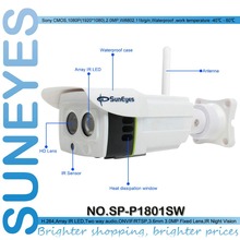 SunEyes SP-P1801SW 1080P IP Camera Wireless Outdoor 2.0MP Full HD  Array IR 25M SD/TF Card Slot Two Way Audio Line Port 2024 - buy cheap