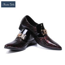 Sino bella mocassins masculinos de couro envernizado, moda masculina para festa, casamento, artesanal, sapatos de palco, tamanho grande 38-47 2024 - compre barato