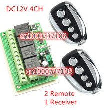 4CH RF luz interruptores de controle remoto código de Aprendizagem interruptor de controle de Luz Da Lâmpada 315 M/433 M on/off receptor interruptor