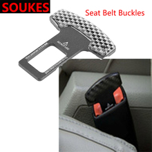 1pcs Carbon Fiber Car Safety Seat Belt Buckle Clip For Mitsubishi ASX Lancer 10 9 Outlander Pajero Suzuki Swift Grand Vitara SX4 2024 - buy cheap