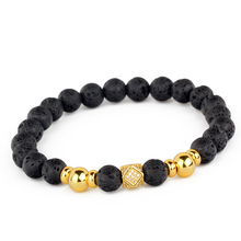 Natural Lava Stone Bracelets Paved Zircon Angular Beads Charm Jewelry Gift Strand Beads Bracelet Best Unique Pulseira Women 2024 - buy cheap