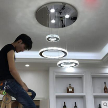 Ресторанная люстра с тремя светодиодами, креативная индивидуальная хрустальная лампа для гостиной, современный минималистичный светильник для столовой 2024 - купить недорого