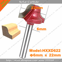 6mm * 22mm, 1 Uds., envío gratis CNC grabado 3D fresa para carpintería, tungsteno Molino de extremo de carburo sólido, herramientas de madera, broca de enrutador 2024 - compra barato