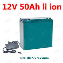 Waterproof 12v 50ah lithium ion battery 12v 50ah li ion batteria BMS 3S for LED light searchlight  inverter xenon  + 5A charger 2024 - buy cheap