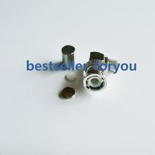 1 conector macho BNC para cable RG5 RG6 LMR300, Conector de ángulo recto RA RF 2024 - compra barato