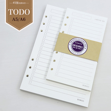 Papeles de relleno de lista de tareas para cuaderno de hojas sueltas, A5, A6, Core, plan para hacer Página interior cruzado, planificador, Filofax 2024 - compra barato