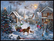 Needlework for embroidery DIY French DMC High Quality - Counted Cross Stitch Kits 14 ct Oil painting - Merry Christmas 2024 - buy cheap