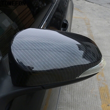 TOMEFON para Toyota Valon 2013 2014 2015 2016 puerta lateral espejo retrovisor cubierta de ajuste de moldura de adorno ABS fibra de carbono 2024 - compra barato