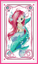 The daughter of the sea cross stitch kit cartoon 14ct 11ct count print canvas stitching embroidery DIY handmade needlework 2024 - buy cheap