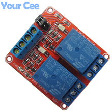 2-канальный 2-канальный дорожный релейный модуль 5 в с изоляцией оптрона поддерживает триггер высокого и низкого уровня 2024 - купить недорого