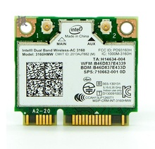 Mini tarjeta PCI-E inalámbrica Intel, 3160, 3160HMW, 802,11 B/a/g/n/AC, 2,4G/5GHZ, 433Mbps, Wifi + para tarjeta Bluetooth 4,0, novedad 2024 - compra barato