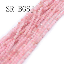 Free Shipping 2mm Faceted Pink Opal Gems Stone Spacer Bail Seed Small Round Beads Strand 15" 2024 - buy cheap