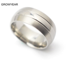 Anéis de casamento masculinos cor de prata, joias de aço inoxidável de dois tons, anel de dedo tamanho 9 11 12 2024 - compre barato