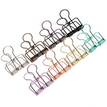 XRHYY 8Pcs S/M/L Size Steel Metal Wire Multi-Functional Binder Clips Organizer Paper Photo Notes File Holder ( Random Color) 2024 - buy cheap