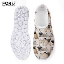 FORUDESIGNS 2018 Summer Breathable Women Mesh Shoes Fashion Pud Dog Beach Flat Shoes Female Ladies Casual Slip on Light Shoes 2024 - buy cheap