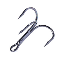 20Pcs 4# 6# 8# 10# High Carbon Steel Treble Hooks Black Red Fishing Hook Fishing Tackle Round Bend Treble For Bass Crap 2024 - buy cheap