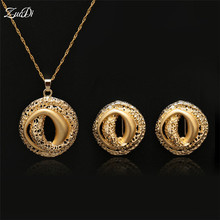 ZuoDi Brand Jewelry set Long Drop Dangle Earrings For Women Copper Gold Color Water Drop Wedding woman accessories jewelry set 2024 - buy cheap