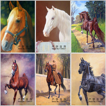 DIY 5D pintura de diamante caballo europeo mosaico de retratos pintura completa de diamante punto de cruz Kit hogar bordado de diamantes de decoración 2024 - compra barato