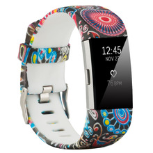 Correa de silicona para reloj inteligente Fitbit Charge 2, pulsera deportiva de colores, para Fitbit Charge 2 2024 - compra barato
