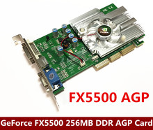 Видеокарта GeForce FX5500 256 Мб DDR AGP 4X 8X VGA DVI 2024 - купить недорого
