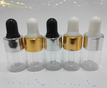 1ML 1G Rubber Pipette Dropper Vials, Glass Essential Oil bottle. Cosmetic Oil Packing Bottle, Clear Glass bottles, 100pcs/Lot 2024 - buy cheap