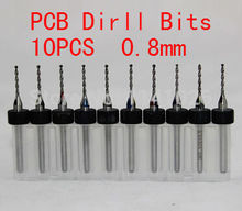 Free shipping 10pcs 0.8mm  PCB Print Circuit Board Drill Bits CNC Drill Bits 2024 - купить недорого