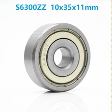 10pcs ABEC-5 S6300ZZ S6300 ZZ deep groove rolling bearing 10*35*11mm Stainless steel Deep Groove Ball Bearings 10x35x11mm 6300 2024 - buy cheap