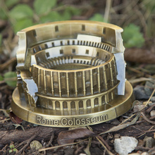 Rome Colosseum Ashtray Metal Art Craft Gift Building Statues Vintage Home Decor Colosseo Model Ornaments 2024 - buy cheap