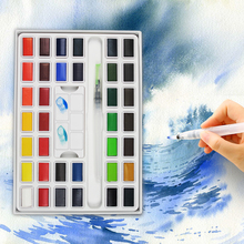 Superior 12/24/36Colors Solid Water Color Paint Set With Water Paint Brush Portable Pigment For Art Supplies Artist Watercolor 2024 - buy cheap