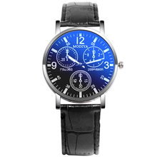 Men's Business Leather Band Men Watches Stainless Steel Case Watch Geneva Fashion Sport Analog Quartz Wrist Watch male clock 2024 - buy cheap