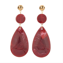 Korean Geometric Round Earrings Long Statement Water Drop Acrylic Dangle Drop Earrings For Women Earings Fashion Jewelry 2021 2024 - buy cheap