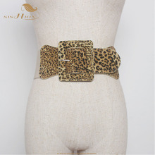 SISHION-cinturón ancho elástico para mujer, faja elástica para vestido de señora, cinturón grueso para cintura, de ante y leopardo, VB0048 2024 - compra barato