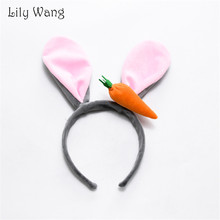 Bendable Bunny Ears Carrot Headband Cute Hair Band Women Girls Styling Hair Accessories Stage Performance Funny Party Hats 2024 - buy cheap