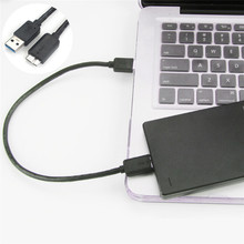 Горячий Micro USB 3,0 кабель синхронизации данных и зарядки 45 см, USB 3,0, кабель Micro USB для HD ПК, USB, кабель для мобильного жесткого диска 2024 - купить недорого
