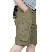 Cargo bermuda masculina casual de bolso, verão, calções de corrida para homens, calça de moletom militar plus size 29-46 2024 - compre barato