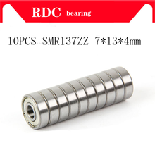 Rodamiento rígido de bolas de acero inoxidable, rodamiento en miniatura de alta calidad, SMR137ZZ, smr137, zz L-1370ZZ, 440C, 7x13x4mm, 10 unidades por lote 2024 - compra barato