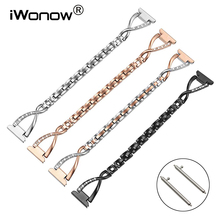 Stainless Steel & Diamond Watchband 18mm 20mm 22mm Replacement Jewelry Watch Band Quick Release Strap Women Bracelet Wrist Belt 2024 - buy cheap