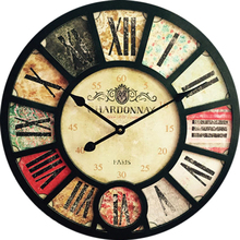 Reloj de pared Industrial Vintage americano para sala de estar, decoración creativa para restaurante, Bar, cafetería, Wandklok, reloj de pared para decoración del hogar 50Q026 2024 - compra barato