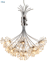 Dandelion luminária pendente de cristal europeu, luzes led de luxo, para quarto, sala de estar, lustre moderno, iluminação de restaurante 2024 - compre barato