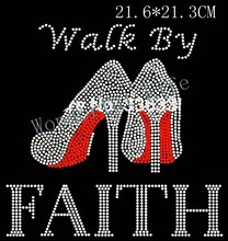 Бесплатная доставка, стразы с железными вставками, дизайнерские туфли walk by faith на высоком каблуке для женщин красного цвета 2024 - купить недорого